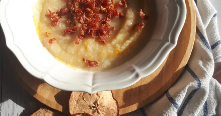 CREMA DI SEDANO RAPA FUNGHI  MELE E SPECK