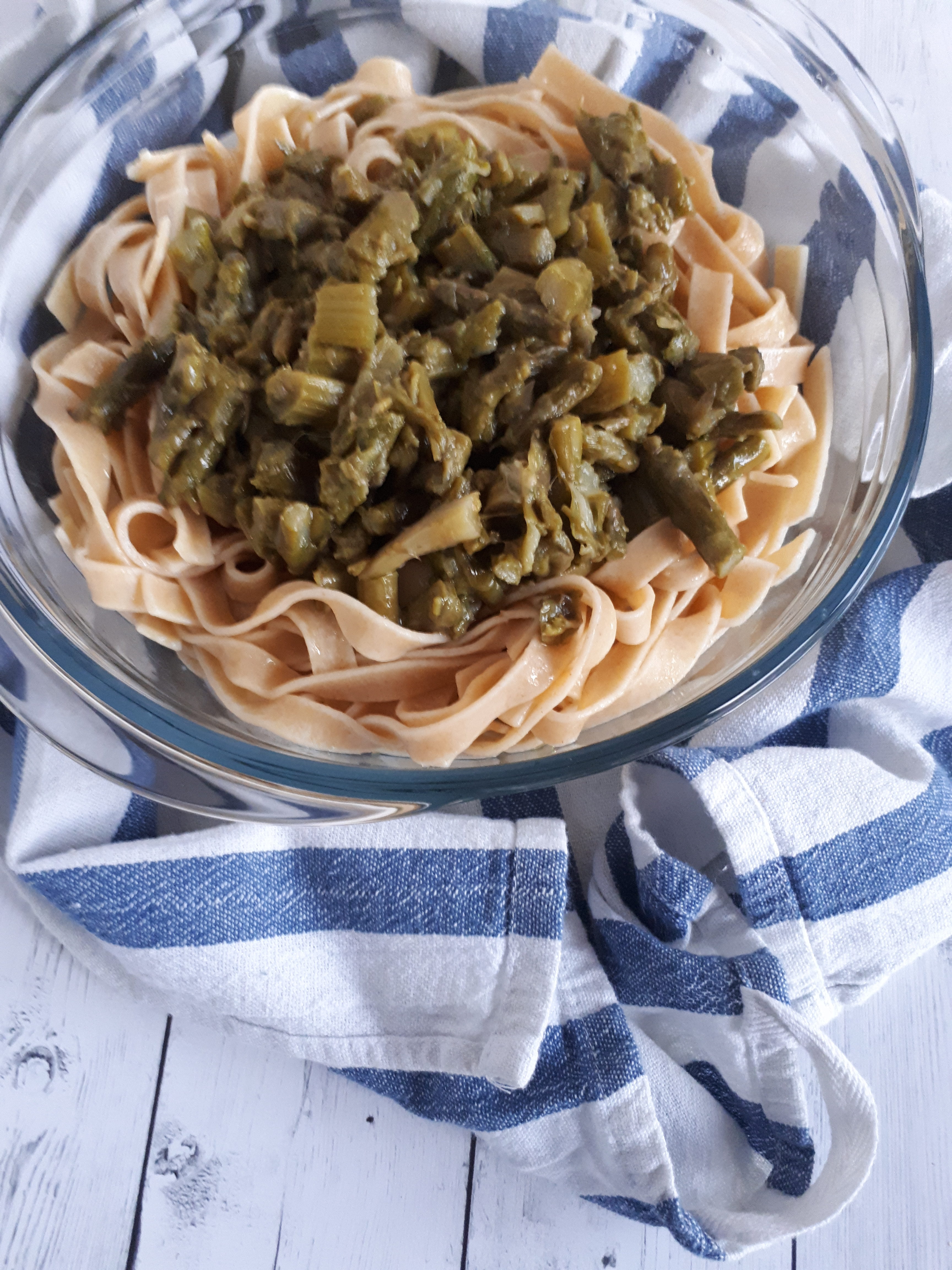 TAGLIATELLE DI FARRO AGLI ASPARAGI